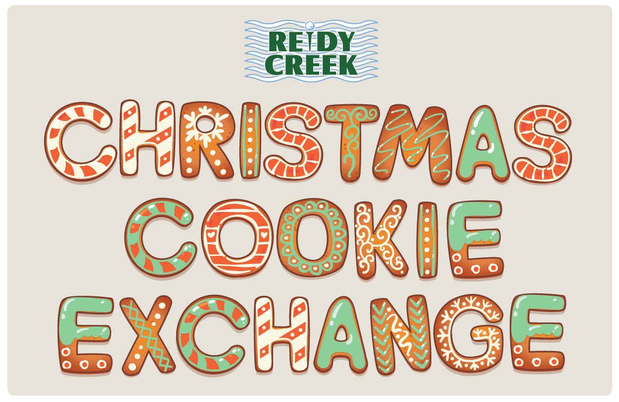 Cookie Exchange & Decorating Headline made from cookies